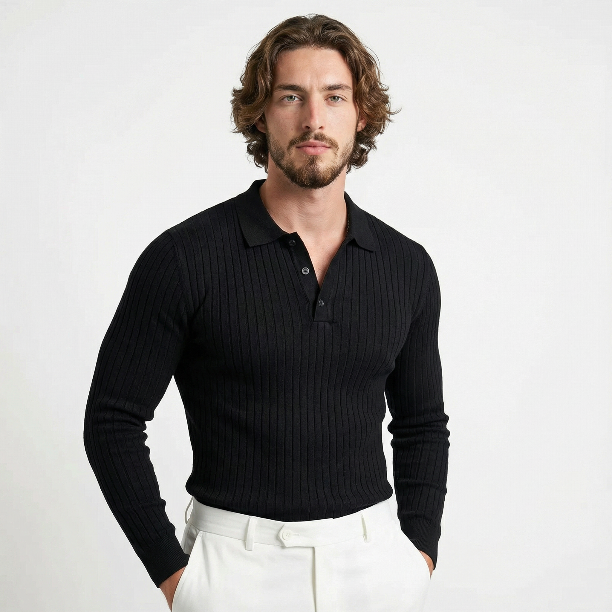 Camisa Polo de Manga Larga para Hombres | Montecarlo™