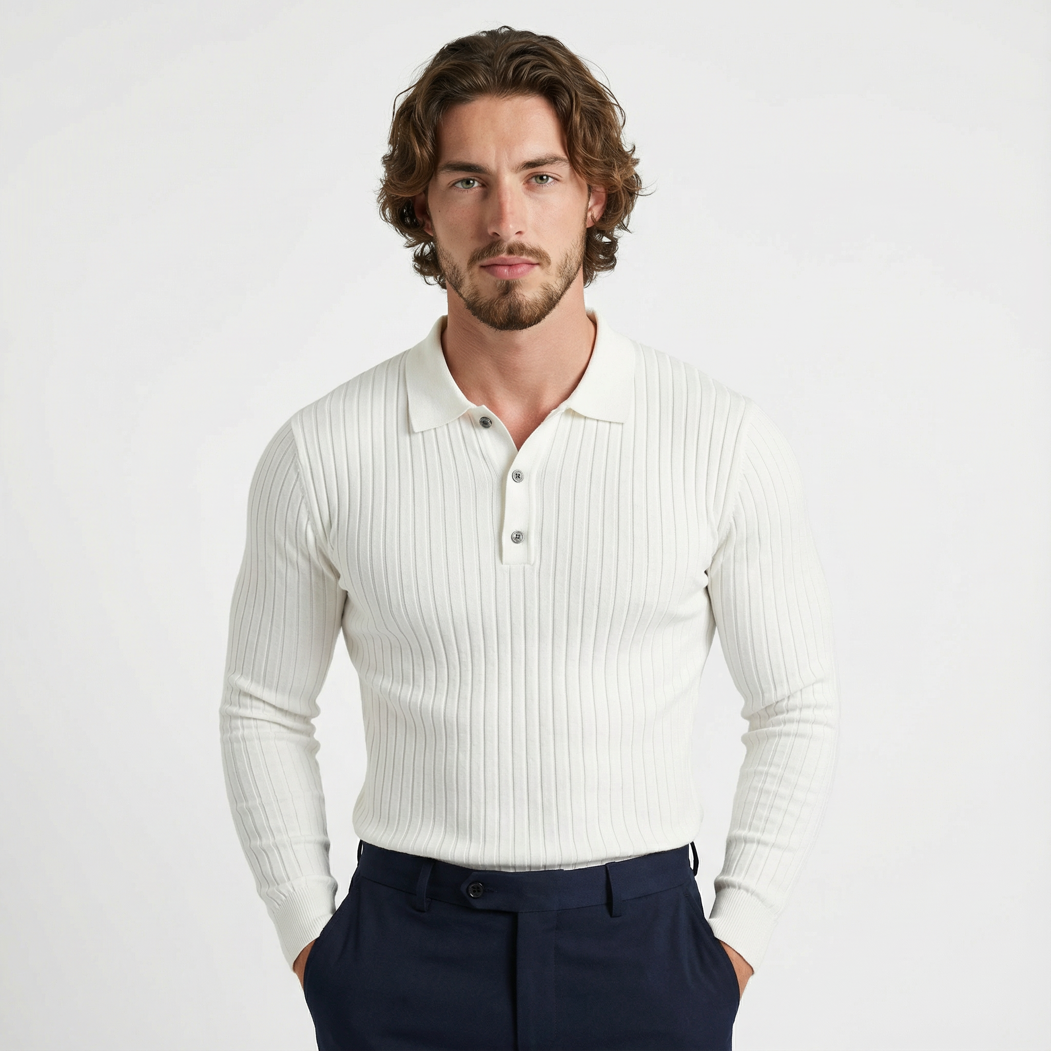 Camisa Polo de Manga Larga para Hombres | Montecarlo™