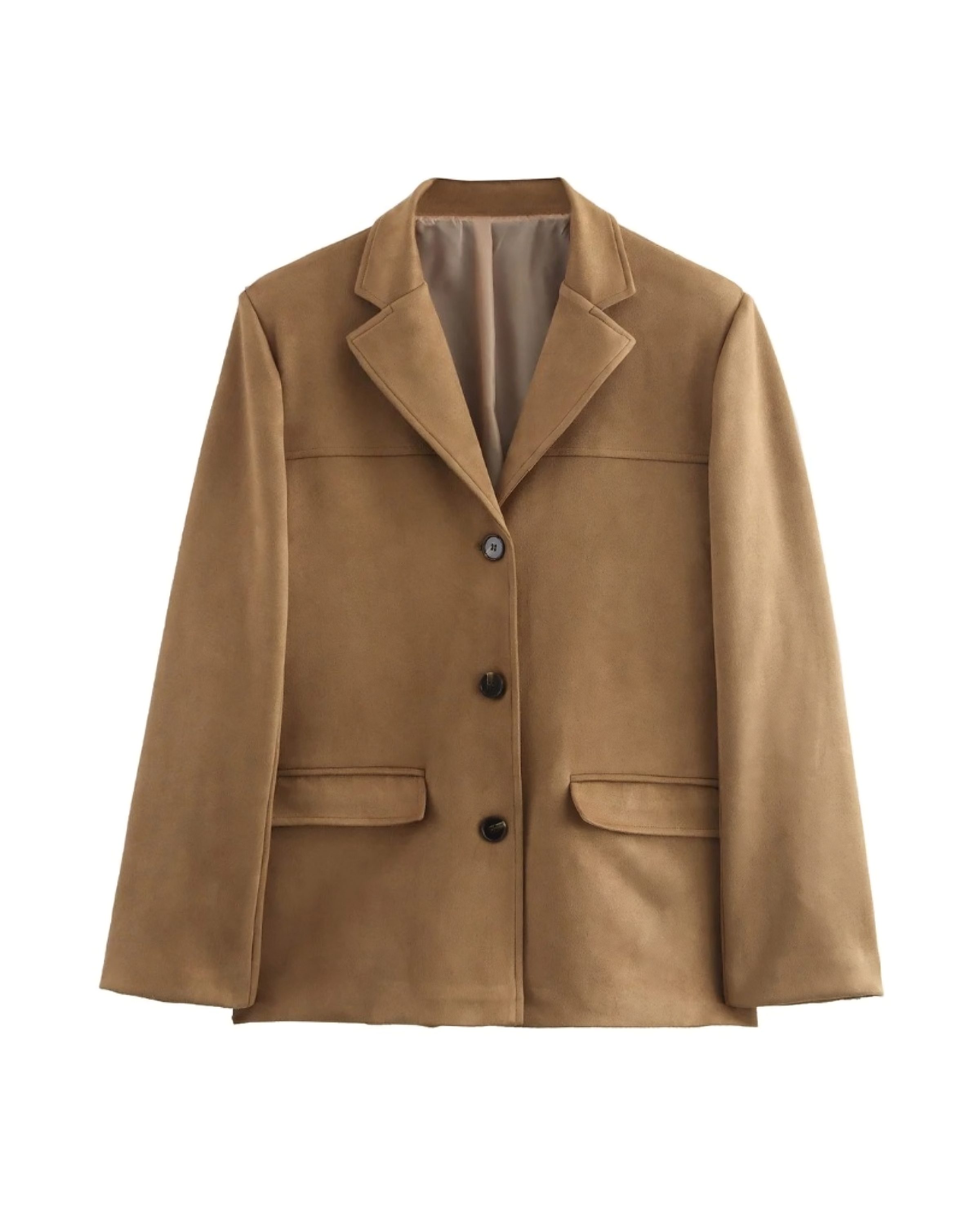 Chaqueta Elegante marrón| Prenda exterior clásica, suave y elegante