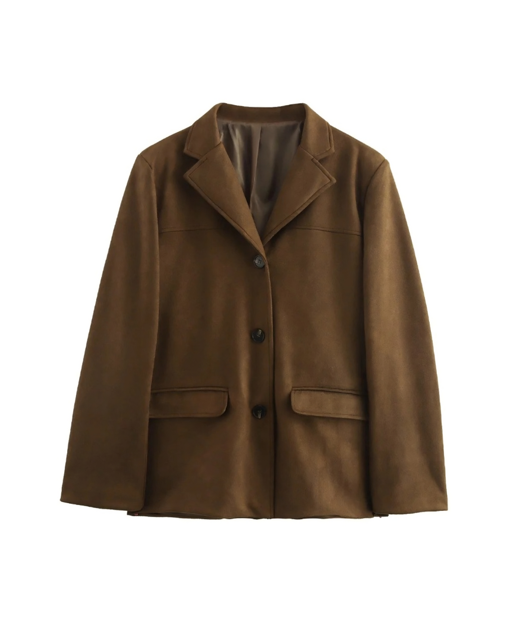Chaqueta Elegante marrón| Prenda exterior clásica, suave y elegante