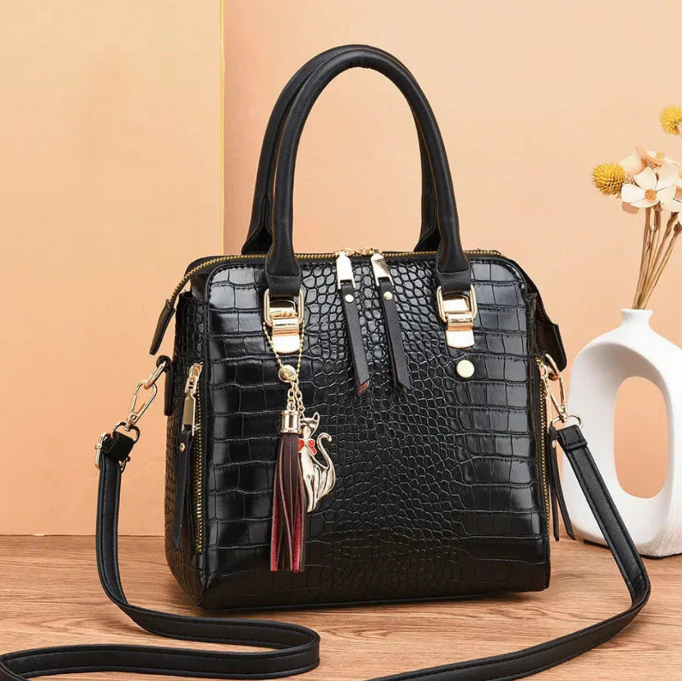 Montecarlo™ | Bolso de piel de lujo con estampado de cocodrilo