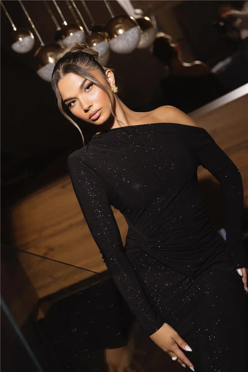 Noir | Vestido largo brillante