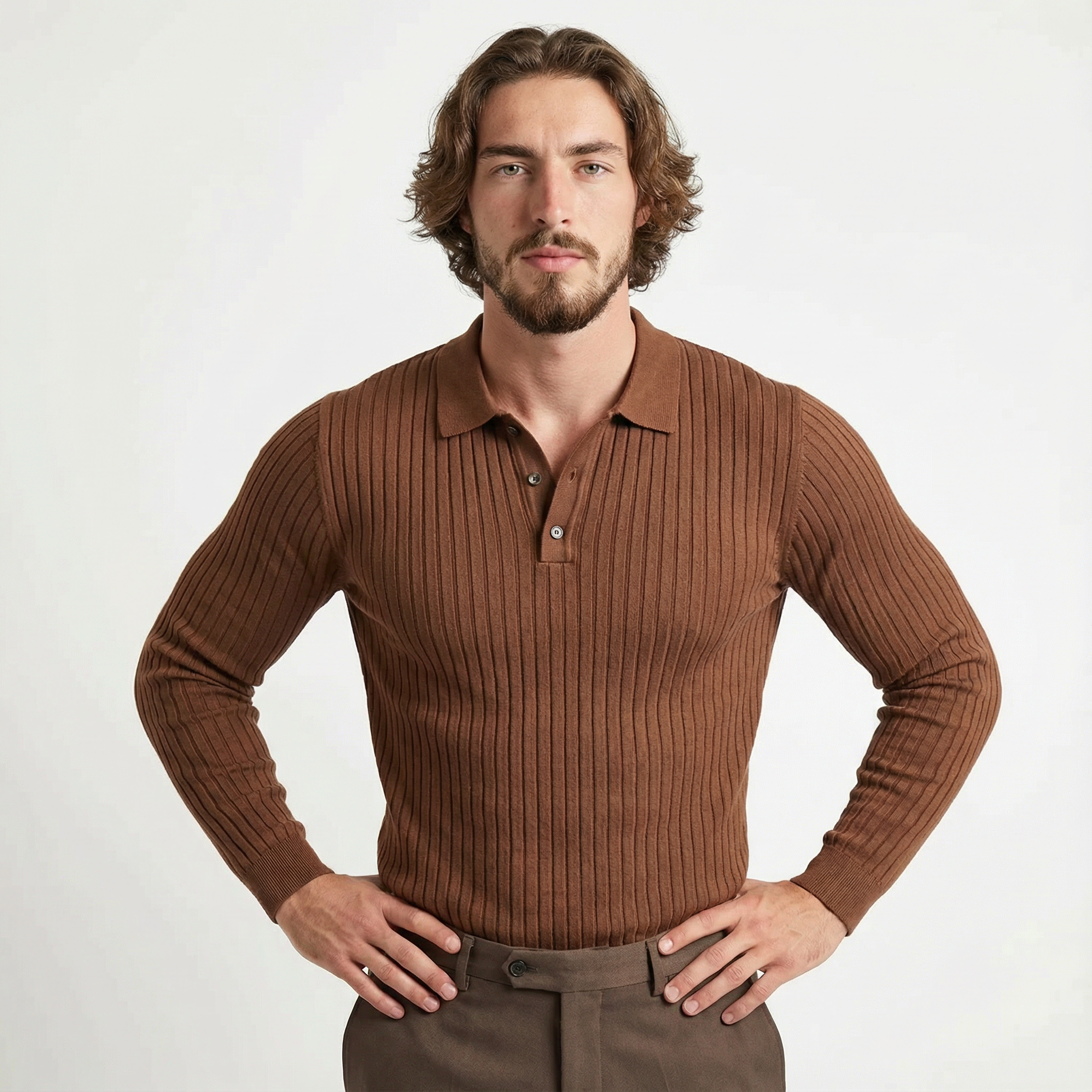 Camisa Polo de Manga Larga para Hombres | Montecarlo™